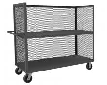 Durham Manufacturing 3ST-EX3048-2AS-95 - 3 Sided Mesh Truck, 2 Adjustable Shelves