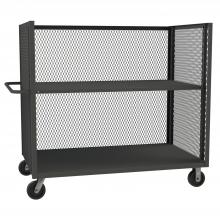 Durham Manufacturing 3ST-EX3660-2AS-95 - 3 Sided Mesh Truck, 2 Adjustable Shelves