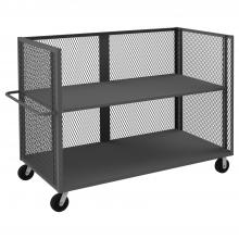 Durham Manufacturing 3ST-EX3672-2AS-95 - 3 Sided Mesh Truck, 2 Adjustable Shelves