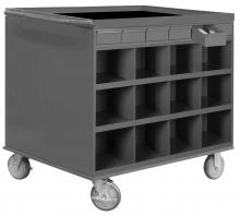 Durham Manufacturing 663-95 - 2 Sided Stock Cart, 24 Open Bins