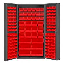 Durham Manufacturing DC-BDLP-132-1795 - Cabinet, 132 Red Bins