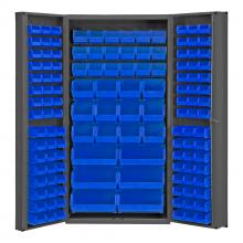 Durham Manufacturing DC-BDLP-132-5295 - Cabinet, 132 Blue Bins