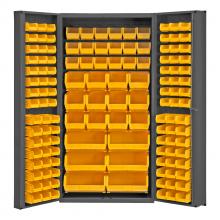 Durham Manufacturing DC-BDLP-132-95 - Cabinet, 132 Yellow Bins