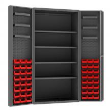 Durham Manufacturing DC36-48-4S6DS-1795 - Cabinet, 4 Shelves, 48 Red Bins