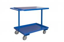 Durham Manufacturing EAS-2436-65T - Easy Access Shelf Cart, 2 Shelves, Blue