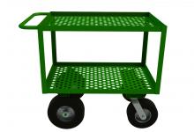 Durham Manufacturing GC-2436-2-10/12PN-83T - Garden Cart, 2 Perforated Shelves
