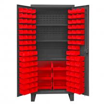 Durham Manufacturing HDC36-102-3S1795 - Cabinet, 3 Shelves, 102 Red Bins
