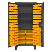 Durham Manufacturing HDC36-102-3S95 - Cabinet, 3 Shelves, 102 Yellow Bins