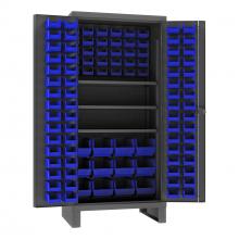 Durham Manufacturing HDC36-108-3S5295 - Cabinet, 3 Shelves, 108 Blue Bins