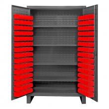 Durham Manufacturing HDC48-120-4S1795 - Cabinet, 4 Shelves, 120 Red Bins