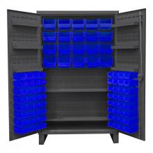 Durham Manufacturing HDC48-84-2S6D5295 - Cabinet, 2 Shelves, 84 Blue Bins