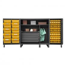 Durham Manufacturing HDC60-72DC18TB5B95 - Drawer Cabinet, 2 Shelves, 60 Bins