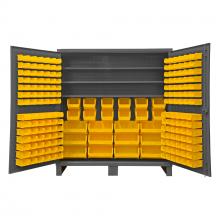 Durham Manufacturing HDC72-192-3S95 - Cabinet, 3 Shelves, 192 Yellow Bins