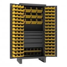 Durham Manufacturing HDCD243678-120-4M95 - Cabinet, 1 Shelf, 120 Bins, 4 Drawers