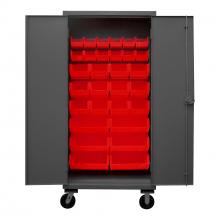 Durham Manufacturing HDCM36-30-1795 - Mobile Cabinet, 30 Red Bins