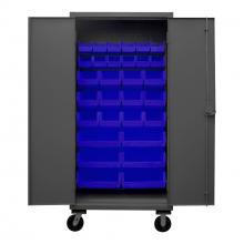 Durham Manufacturing HDCM36-30-5295 - Mobile Cabinet, 30 Blue Bins