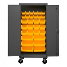 Durham Manufacturing HDCM36-30-95 - Mobile Cabinet, 30 Yellow Bins