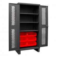 Durham Manufacturing HDCV36-6B-3S1795 - Ventilated Cabinet, 3 Shelves, 6 Bins