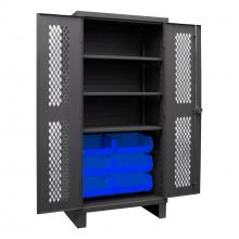 Durham Manufacturing HDCV36-6B-3S5295 - Ventilated Cabinet, 3 Shelves, 6 Bins