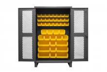 Durham Manufacturing HDCV48-42B-95 - Ventilated Cabinet, 42 Yellow Bins