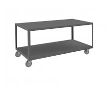 Durham Manufacturing HMT-3060-2-4SWB-95 - High Deck Mobile Table, 2 Shelves