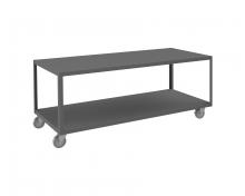 Durham Manufacturing HMT-3072-2-4SWB-95 - High Deck Mobile Table, 2 Shelves