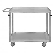 Durham Manufacturing SRSC2022362FLD4PU - Stainless Steel Stock Cart, 2 Shelves