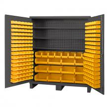 Durham Manufacturing SSC-722484-BDLP-212-3S-95 - Cabinet, 3 Shelves, 216 Yellow Bins