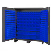 Durham Manufacturing SSC-722484-BDLP-264-5295 - Cabinet, 264 Blue Bins