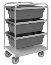 Durham Manufacturing STBR-183042-3-5PU - Stainless Steel Tub Rack Cart, 3 Bins