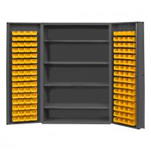 Durham Manufacturing DC48-128-4S-95 - Cabinet, 4 Shelves, 128 Yellow Bins