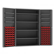 Durham Manufacturing DC48-724S6DS-1795 - Cabinet, 4 Shelves, 72 Red Bins