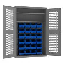 Durham Manufacturing EMDC-481872-24B-2S-5295 - Ventilated Cabinet, 2 Shelves, 24 Bins