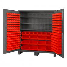 Durham Manufacturing SSC-722484-BDLP-2123S1795 - Cabinet, 3 Shelves, 216 Red Bins
