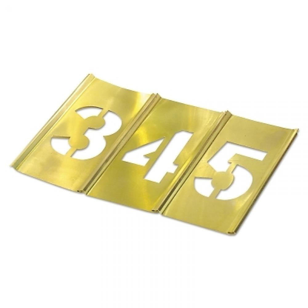 C.H. Hanson Brass Stencil Gothic Style Number Sets