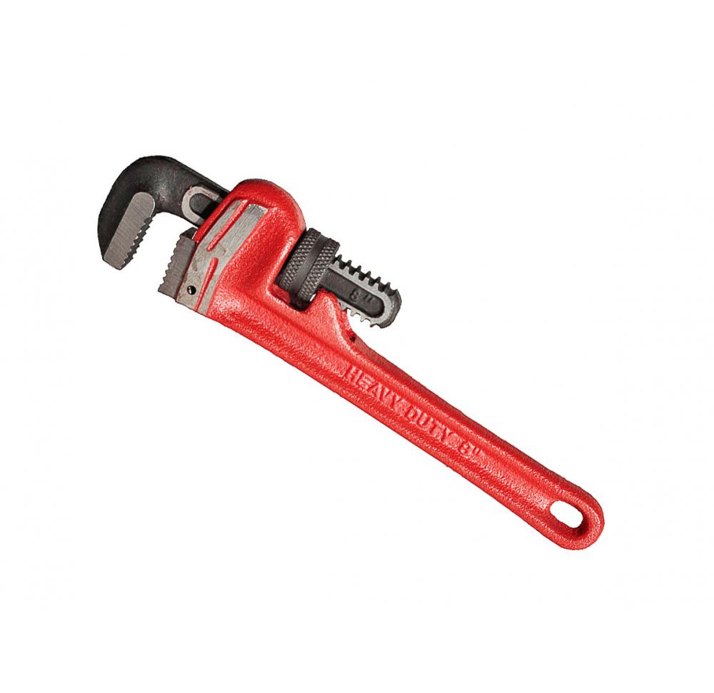 8 in. Heavy-Duty Cast-Iron Handled Pipe Wrench