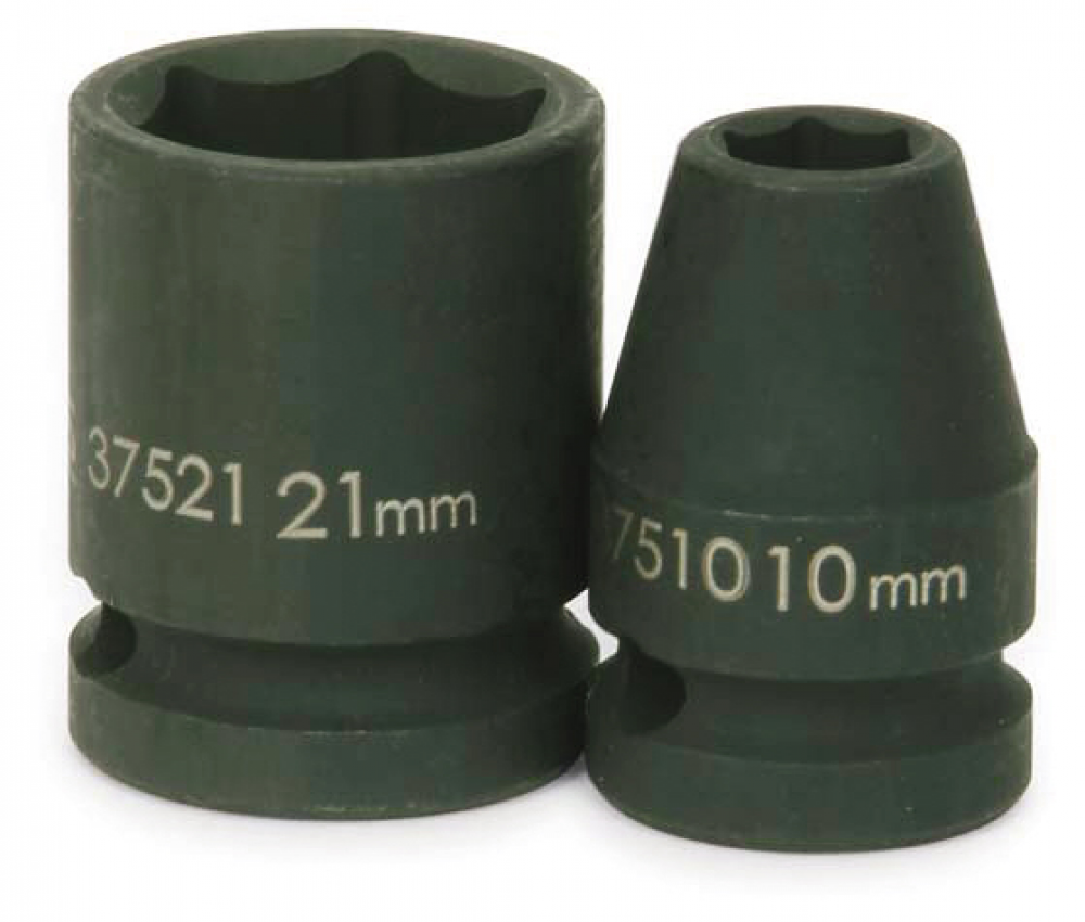 1/2&#34; Drive Shallow Impact Sockets, 6-Point, Metric