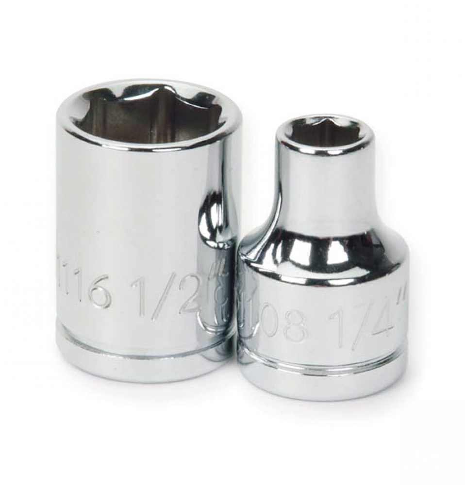 3/8&#34; Drive Shallow Sockets, 6-Point, SAE