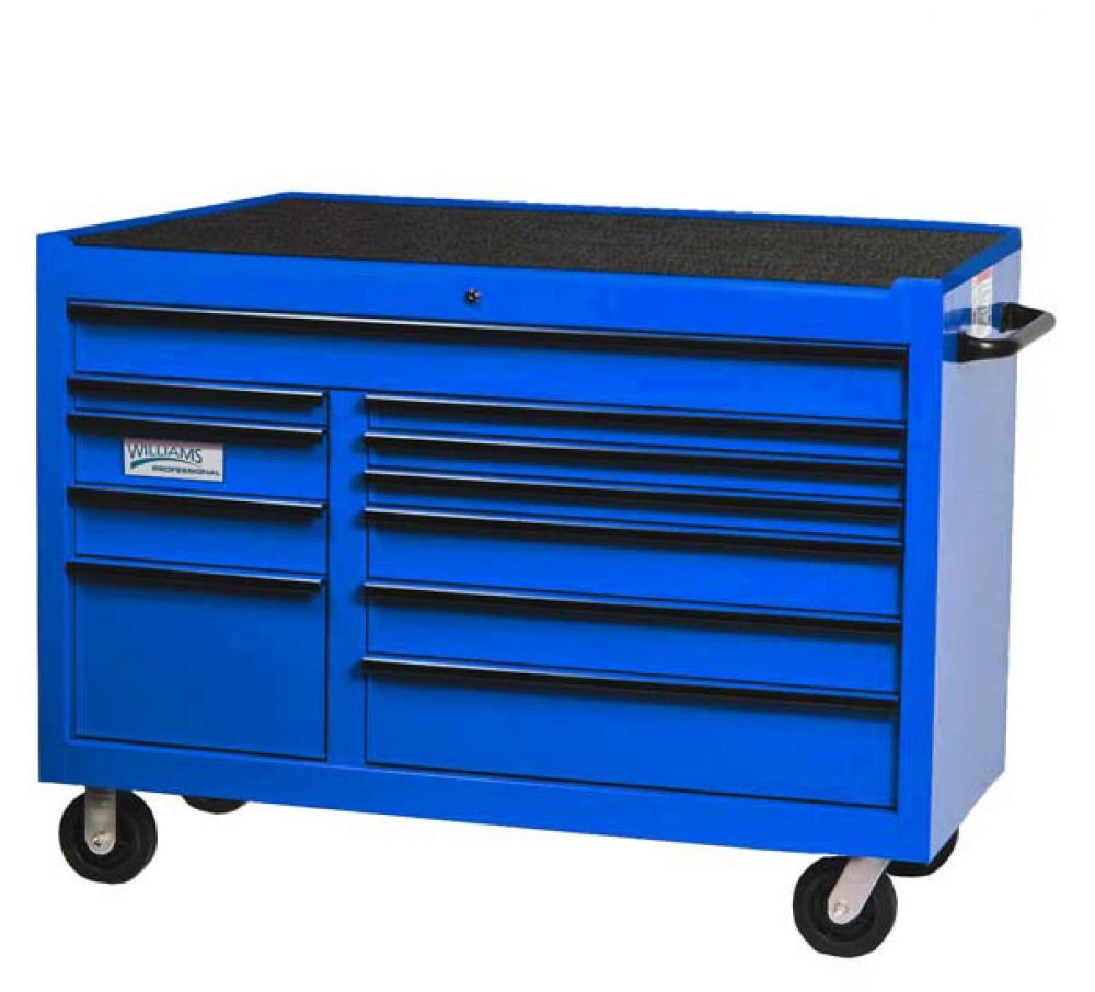 55&#34; Wide x 24&#34; Deep 11-Drawer Professional Series Roll Cabinet blue