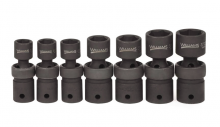 Williams JHW37918 - 7 pc 1/2" Drive 6-Point SAE Universal Socket Set on Rail and Clips