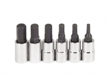 Williams JHW30904-TH - Tools@Height 6 pc 1/4" Drive 6-Point Bit Standard Length Hex Bit Socket Set on Rail and Clips