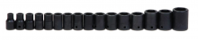 Williams JHWMS-4-16RC - 16 pc 1/2" Drive 6-Point Metric Shallow Impact Socket on Rail and Clips