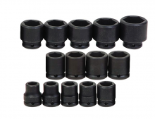 Williams JHWWS-6-14HA - 14 pc 3/4" Drive 6-Point SAE Shallow Impact Socket Set on Rail and Clips