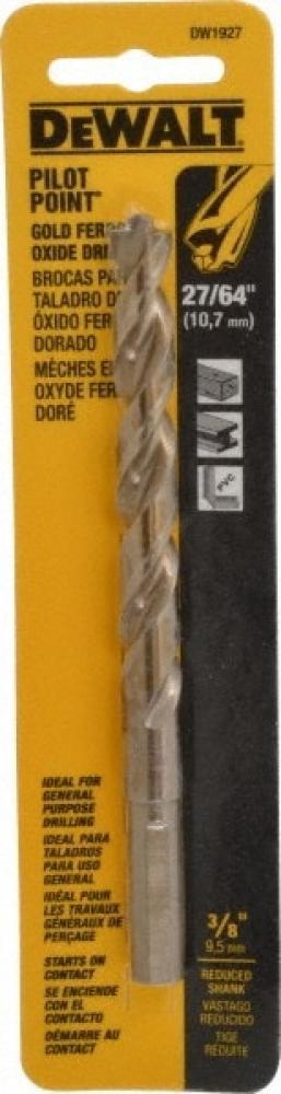 DEWALT 27/64-Inch Gold Ferrous Oxide Pilot Point Twist Drill Bit