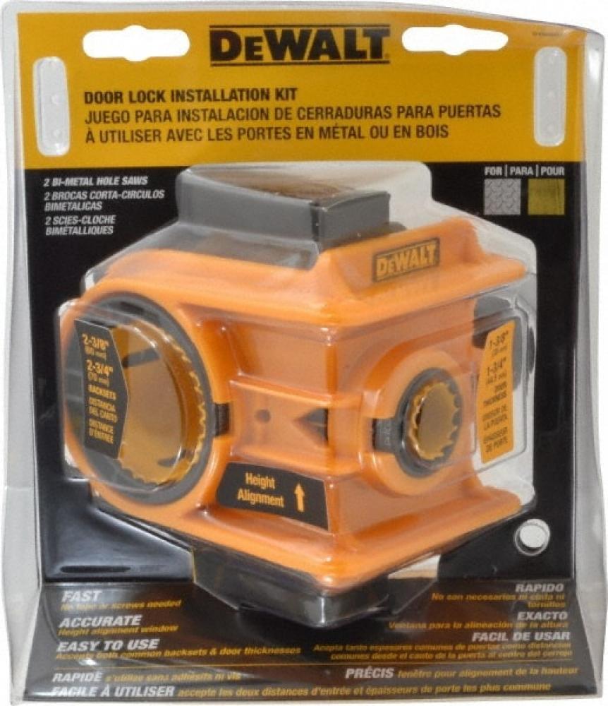 DEWALT Door Lock Installation Kit, Bi-Metal