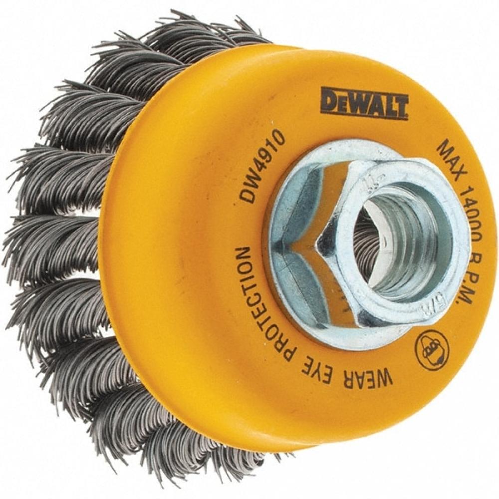 DEWALT Wire Cup Brush, Knotted, 3-Inch DEWALT Wire Cup Brush, Knotted, 3-Inch