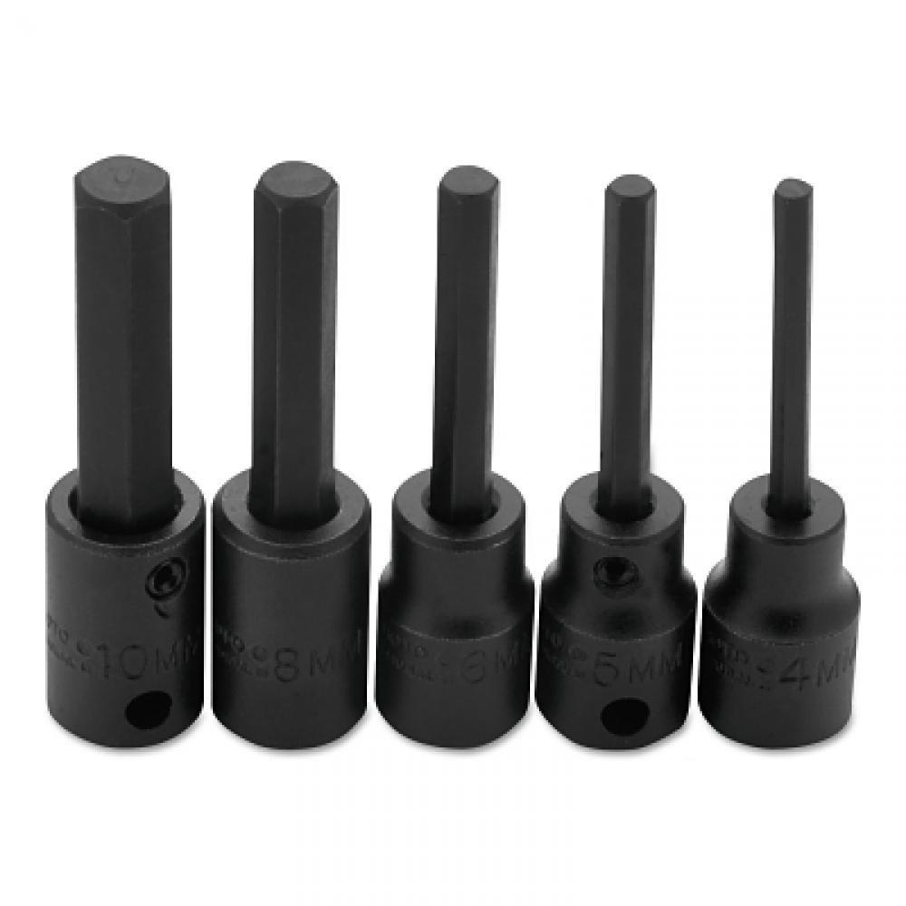 Proto 5 Piece Metric Hex Bit Impact Socket Sets