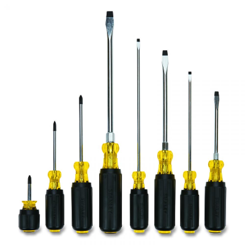 Stanley 100 Plus Vinyl Grip Screwdriver Sets