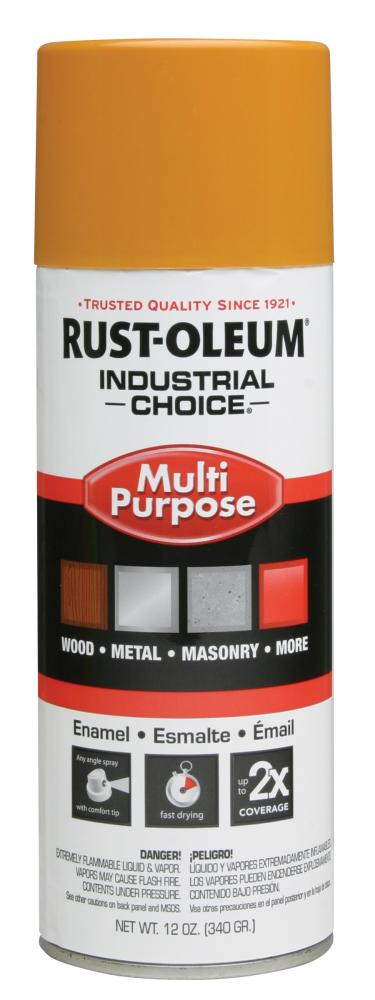 Rust-Oleum Industrial Choice 1600 System Multi-Purpose Enamel Spray Paint, Gloss School Bus Yellow, 