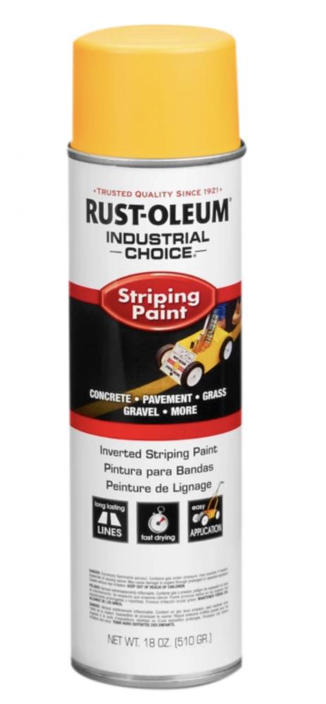 Rust-Oleum Industrial Choice S1600 System Inverted Striping Paint, Yellow, 18 oz